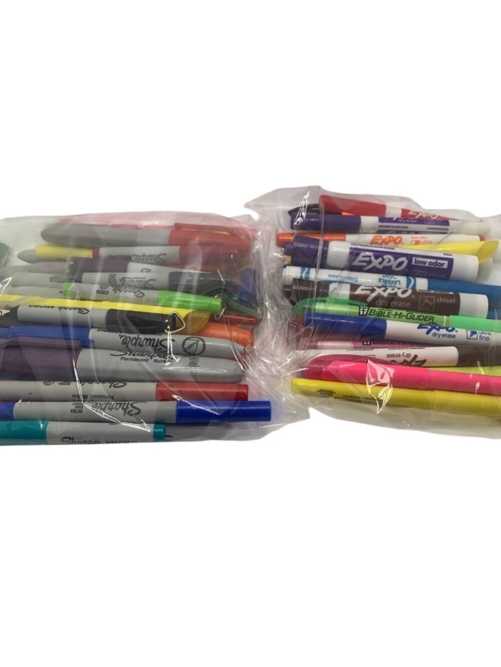 Mixed Lot Of Sharpie Permanent Markers & Expo Dry Erase Markers Assorted Colors